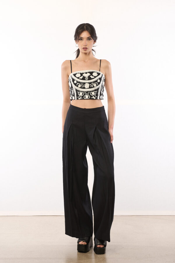 LAUREN VOZALITA PANTALONE LINO BLACK - immagine 4