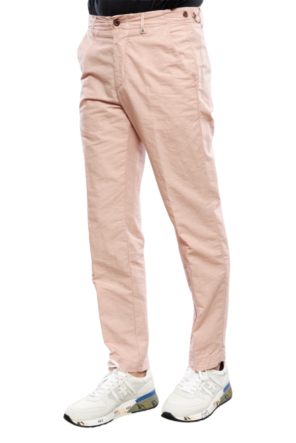 MYTHS PANTALONE COTONE LINO ROSA