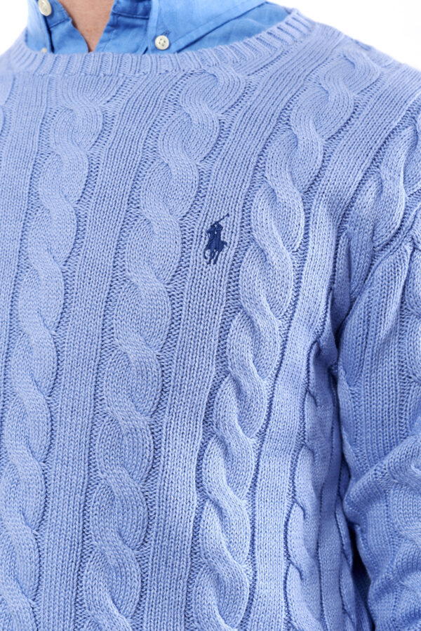 POLO RALPH LAUREN PULLOVER CABLE LAFAYETTE BLU - immagine 5