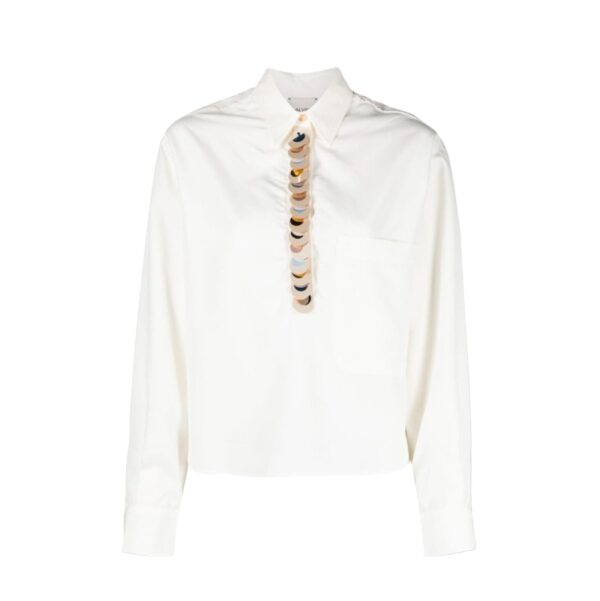 ALYSI POLO FLUID RICAMO BIANCO - immagine 4