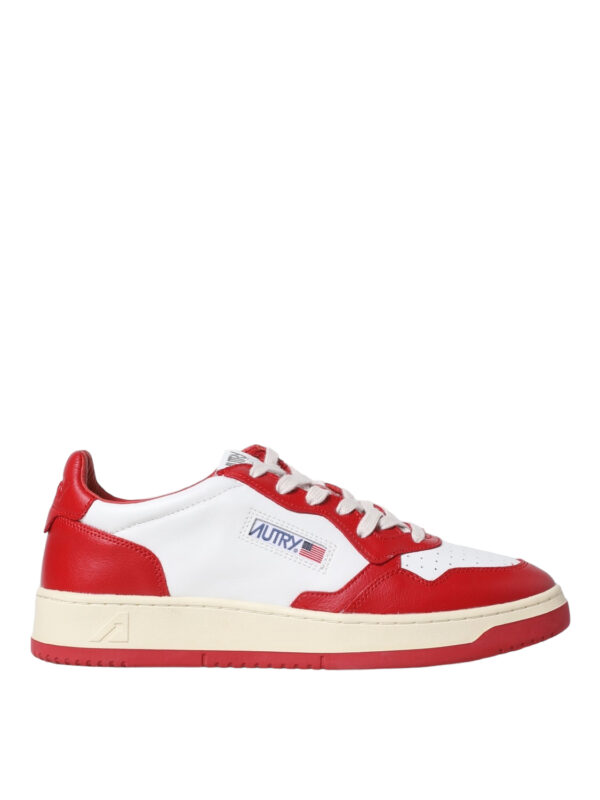 AUTRY MEDALIST LOW WOMAN BICOLOR WHT-RED