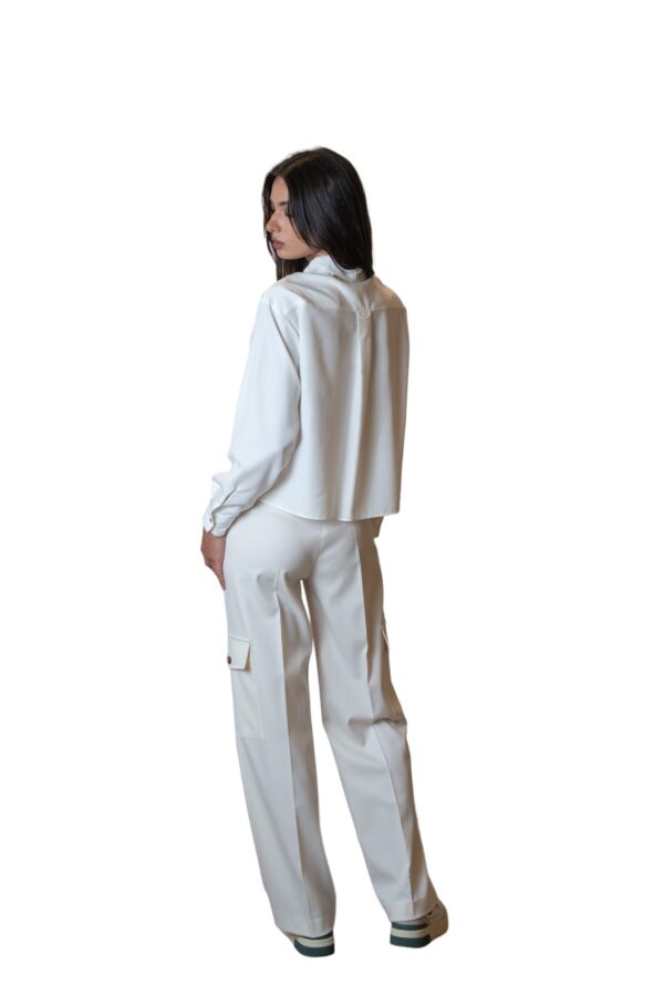 ALYSI POLO FLUID RICAMO BIANCO - immagine 5