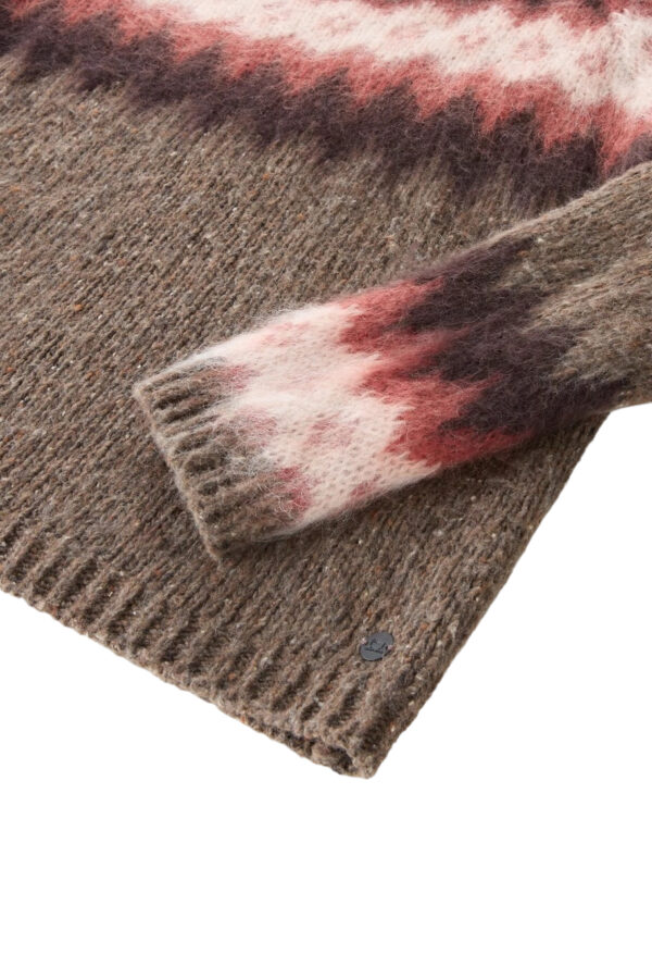 WOOLRICH FAIRISLE PULLOVER TEDDY-BROWN - immagine 8