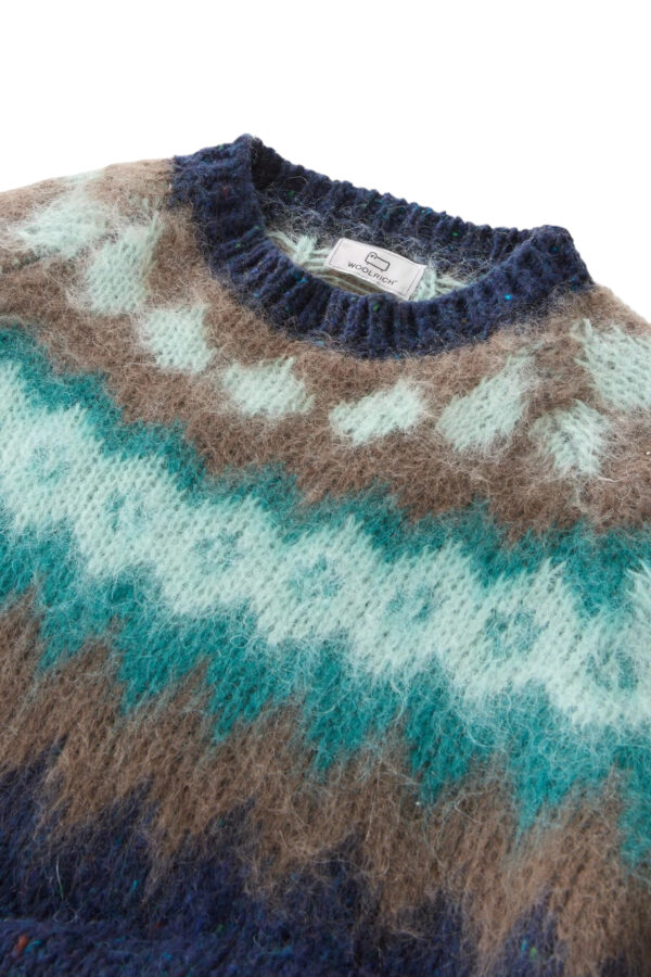 WOOLRICH FAIRISLE PULLOVER MELTON BLUE - immagine 7