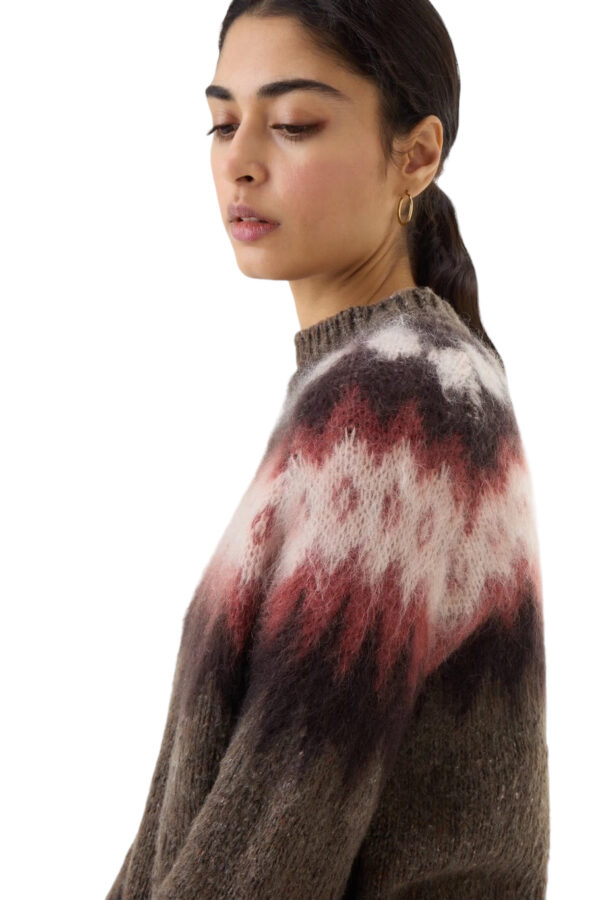 WOOLRICH FAIRISLE PULLOVER TEDDY-BROWN - immagine 5