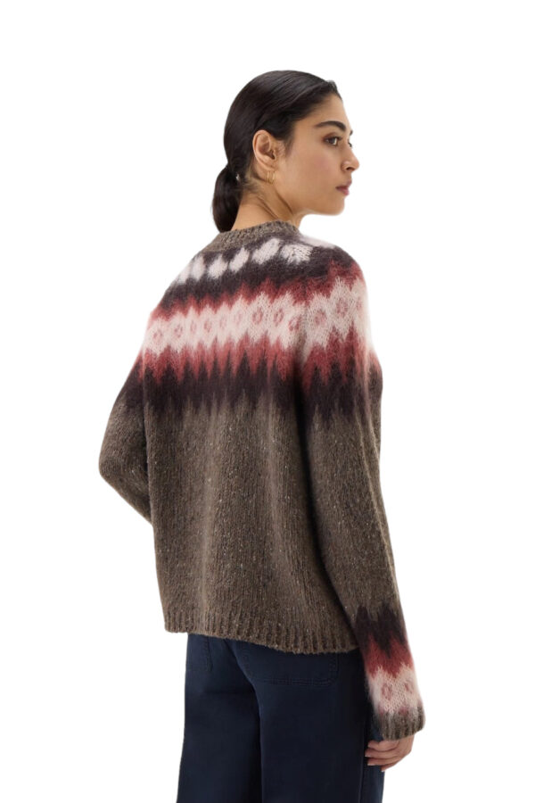WOOLRICH FAIRISLE PULLOVER TEDDY-BROWN - immagine 4