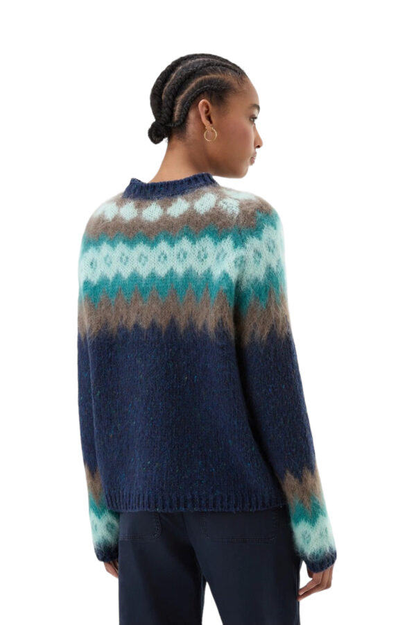 WOOLRICH FAIRISLE PULLOVER MELTON BLUE - immagine 4