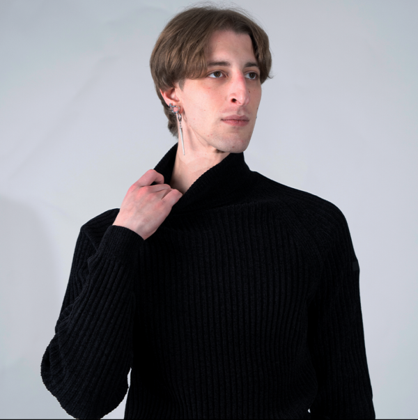 Altea - Maglia Collo Alto Nera