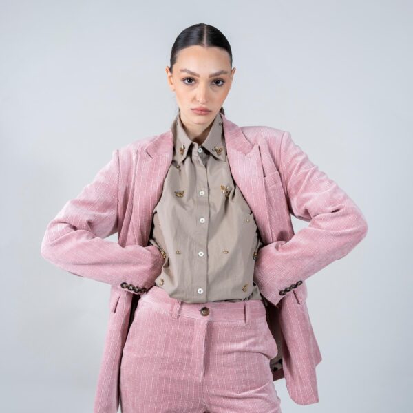 Pantalone in velluto pluririgato - immagine 2