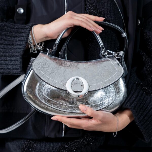 Ottod'ame - Borsa Pelle Argento